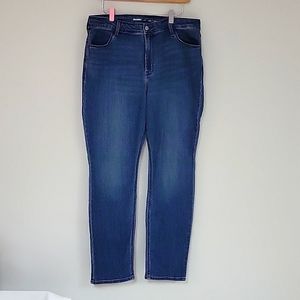 Old Navy high rise straight leg blue jeans size 14